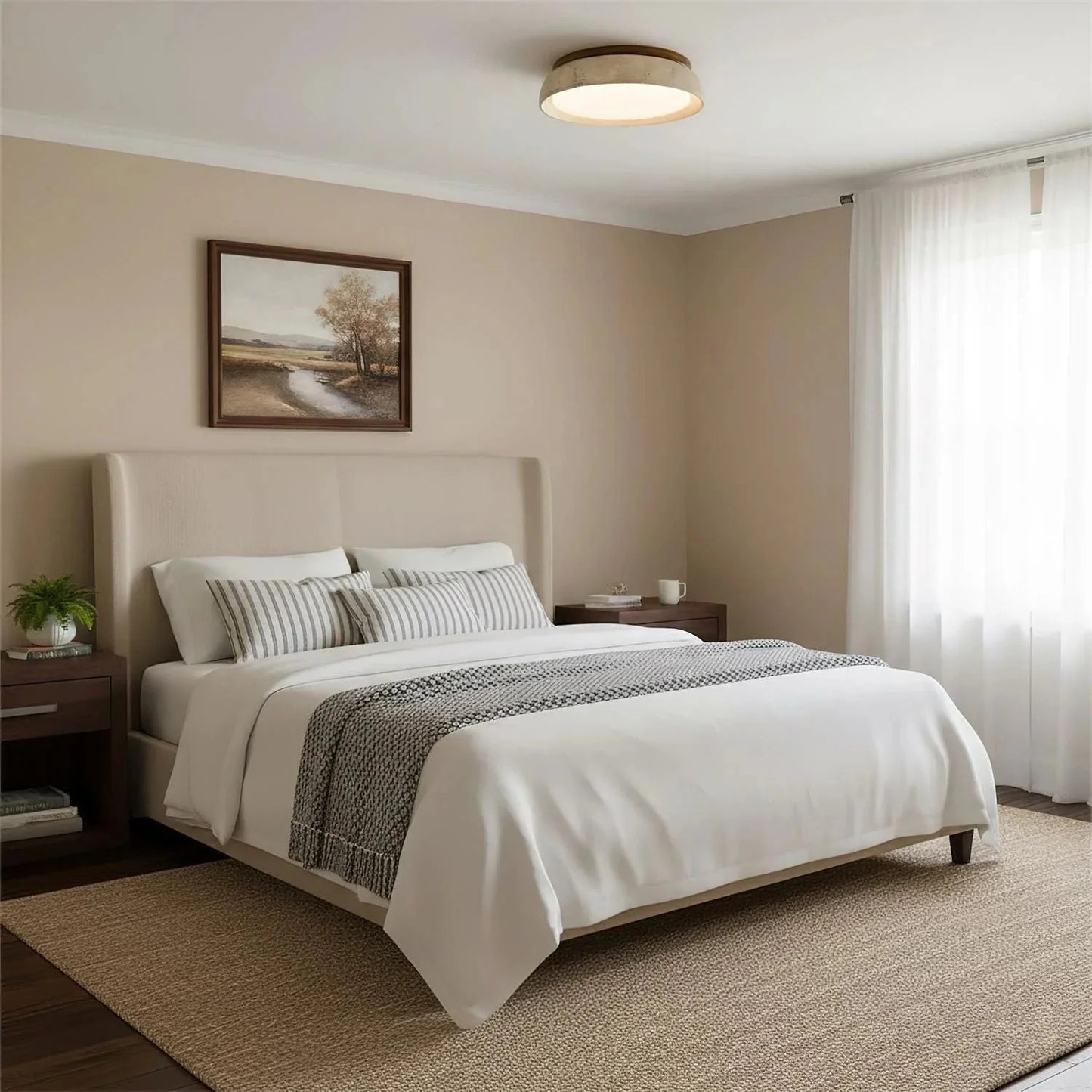 Siya Travertine Stone Ceiling Light
