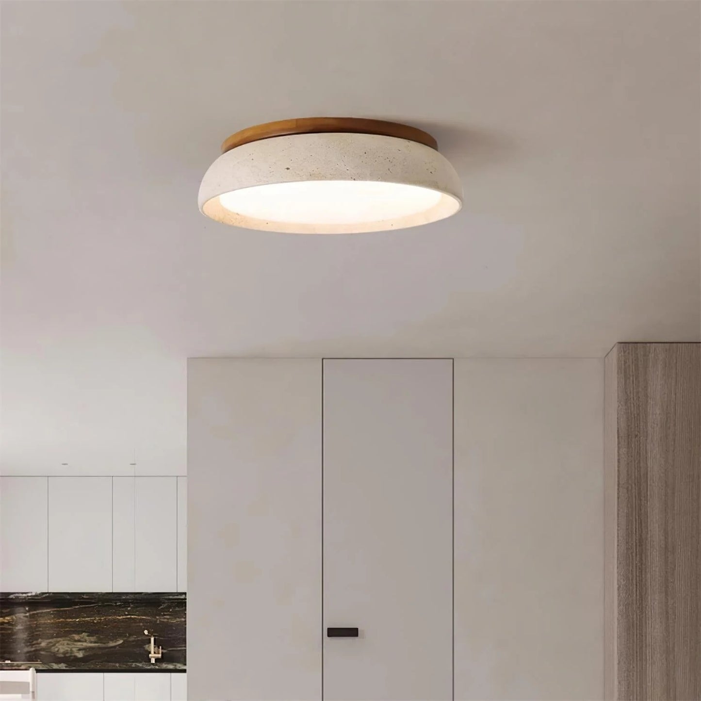 Siya Travertine Stone Ceiling Light