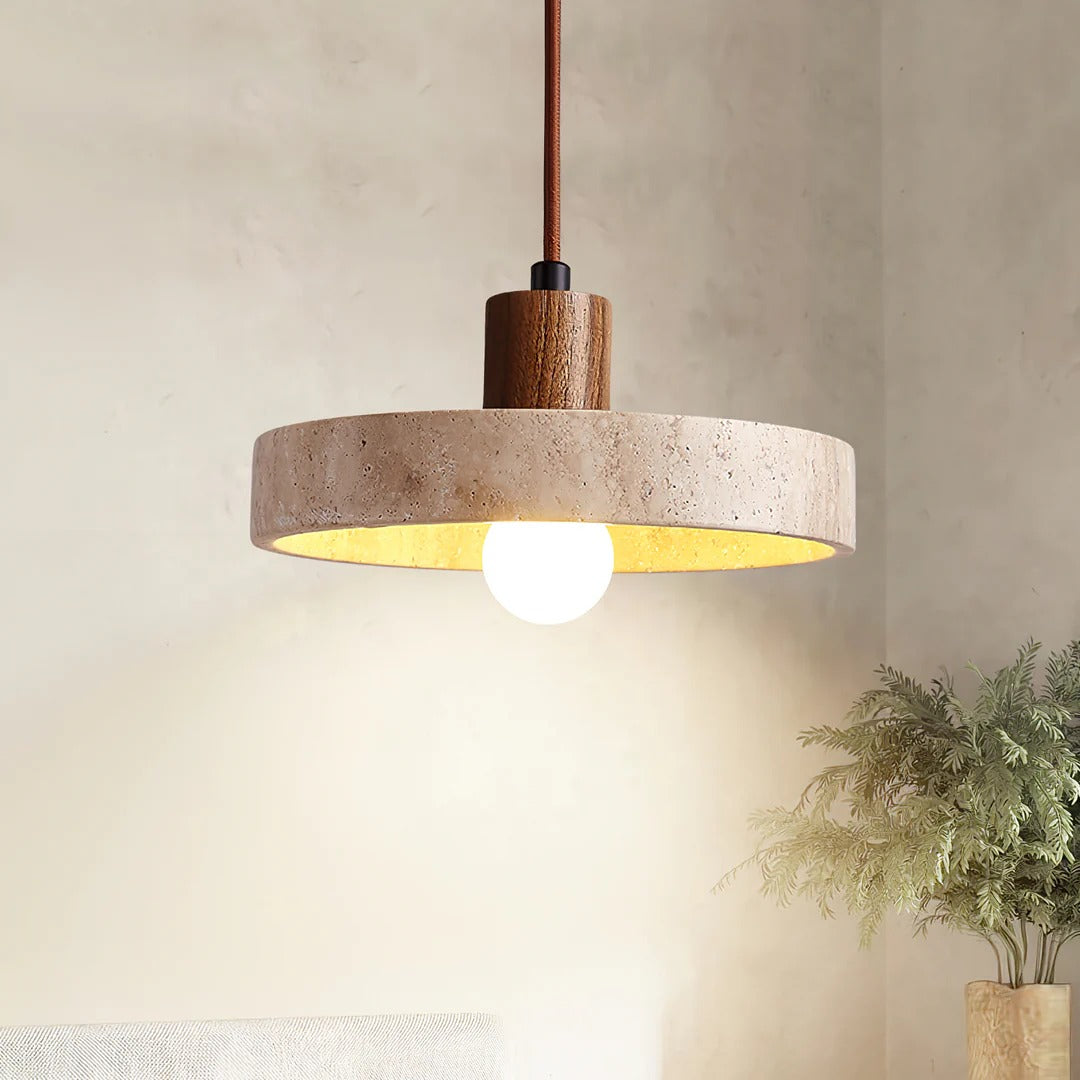 Siya Travertine Stone Pendant Light