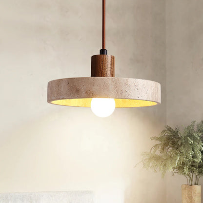 Siya Travertine Stone Pendant Light