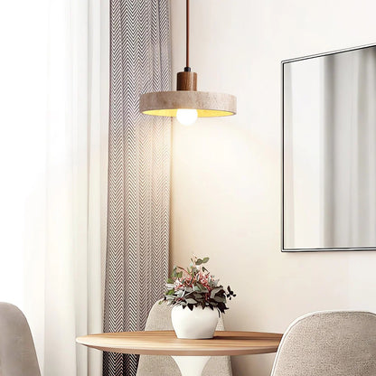 Siya Travertine Stone Pendant Light