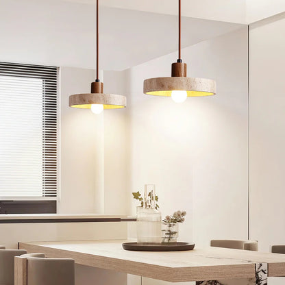 Siya Travertine Stone Pendant Light