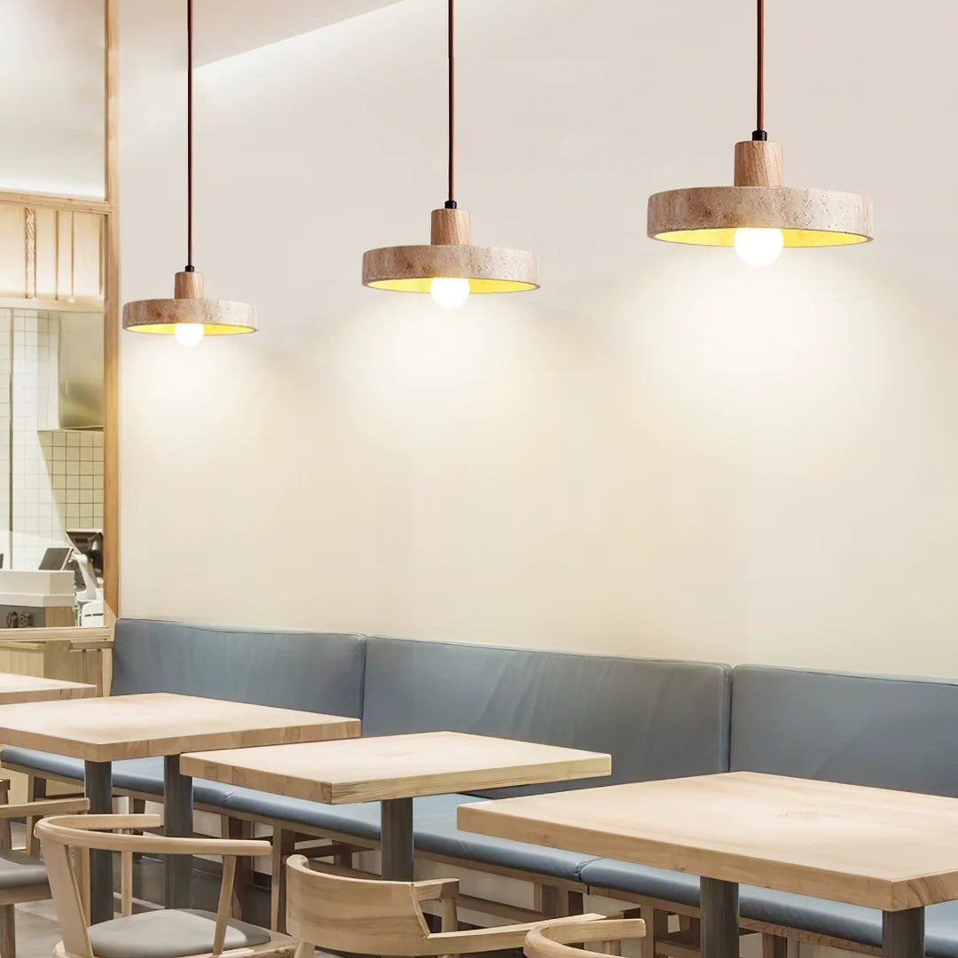 Siya Travertine Stone Pendant Light