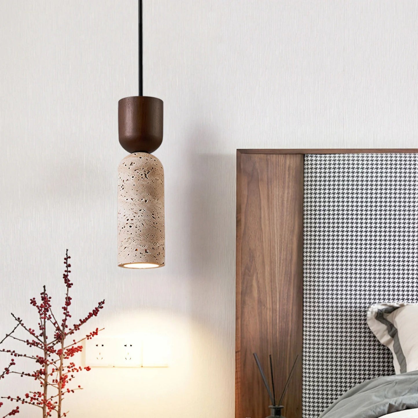 Siya Travertine Stone Pendant Light