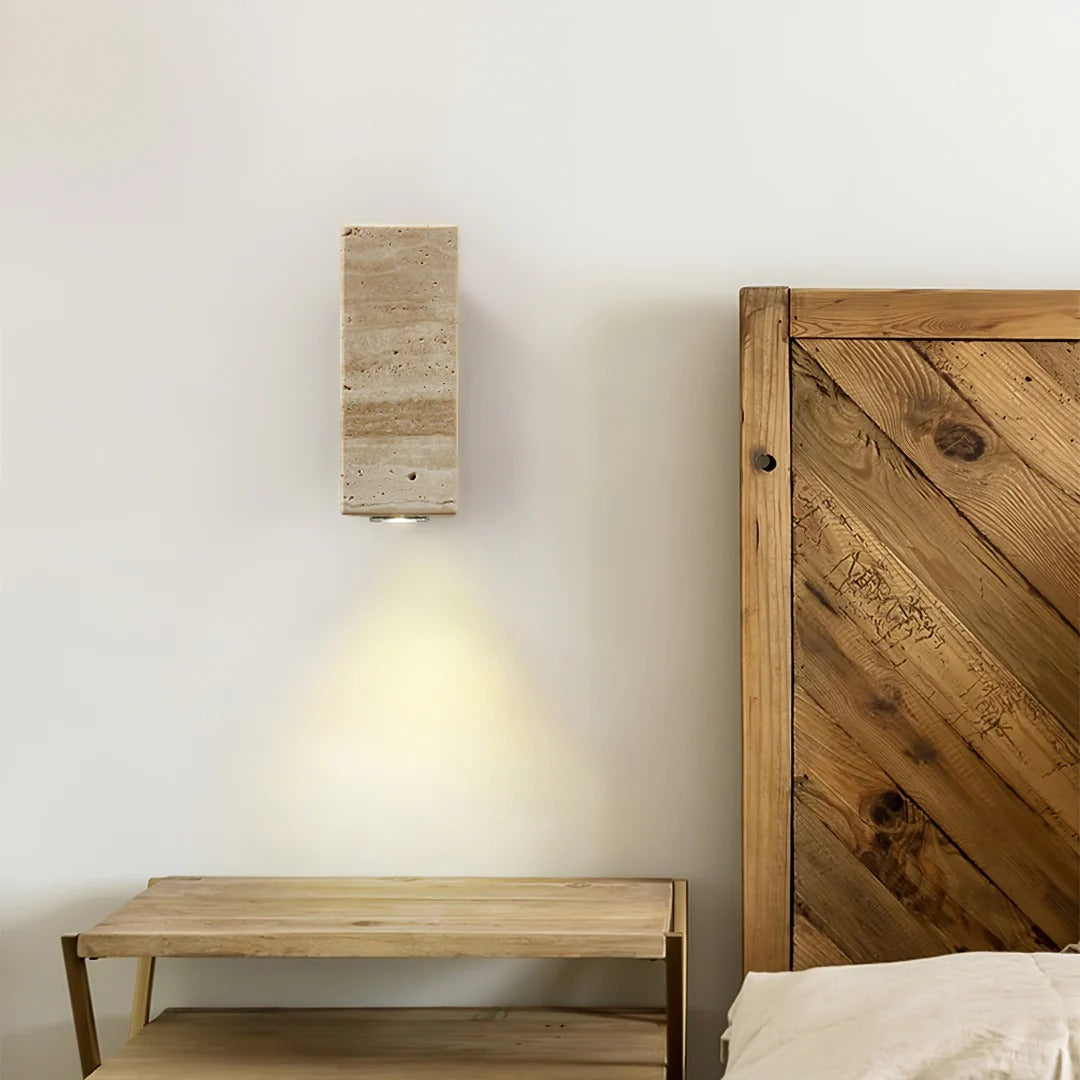 Siya Travertine Stone Wall Light
