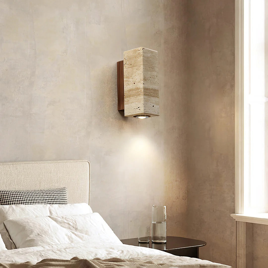 Siya Travertine Stone Wall Light