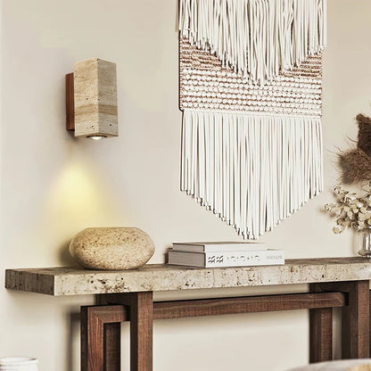 Siya Travertine Stone Wall Light