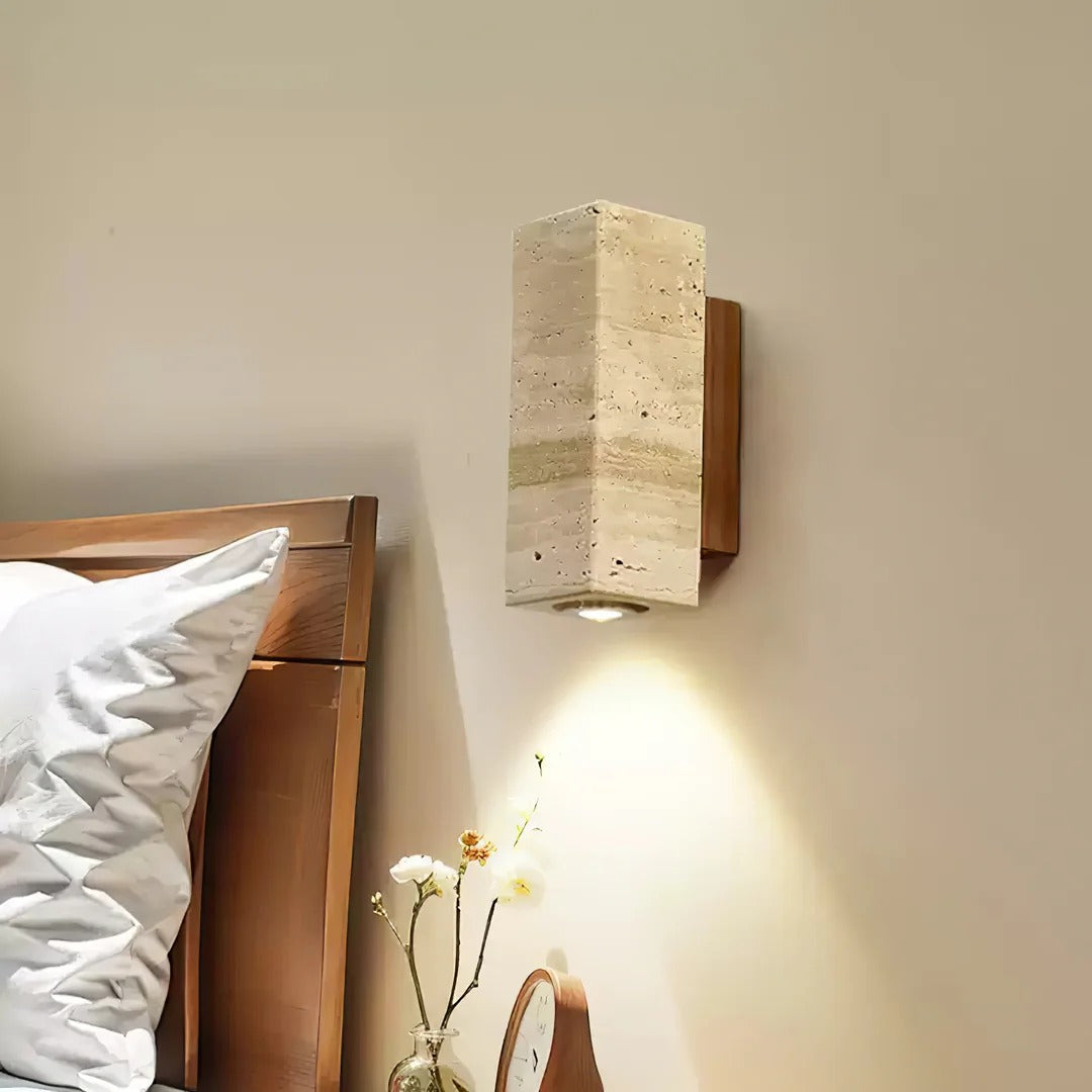 Siya Travertine Stone Wall Light