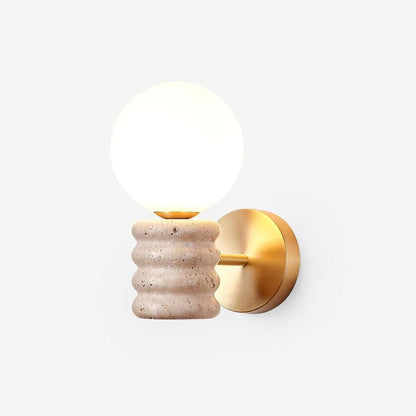 Siya Travertine Stone Wall Sconce Light