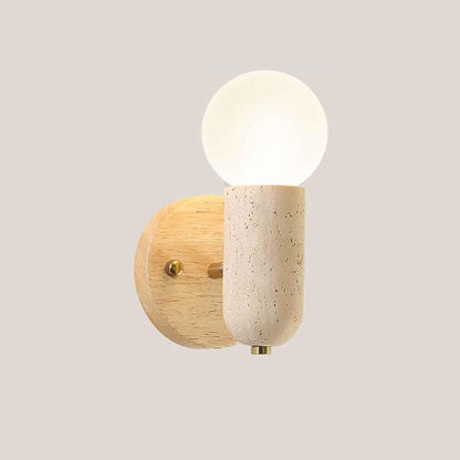 Siya Travertine Stone Wall Sconce Light