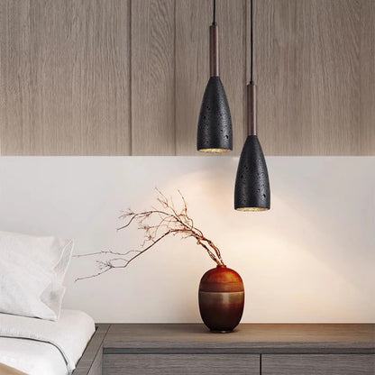 Siya Travertine Teardrop Pendant Light