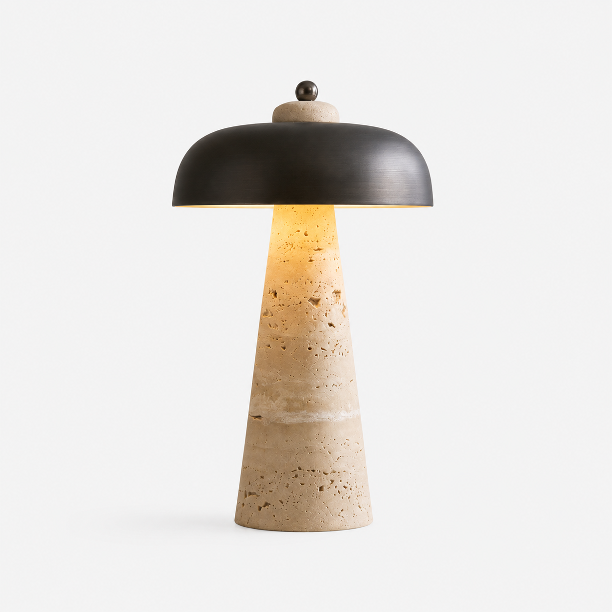 Siya Wireless Travertine Table Lamp