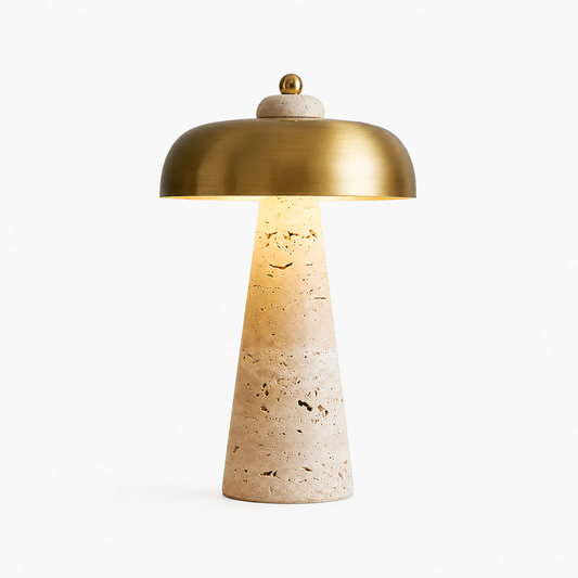 Siya Wireless Travertine Table Lamp
