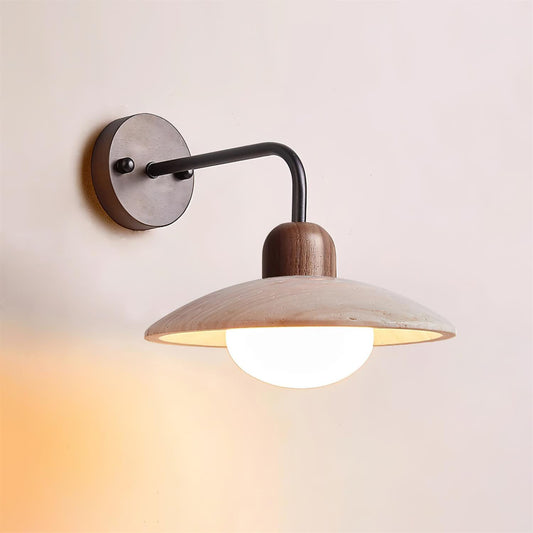 Siya Travertine Dome Wall Light