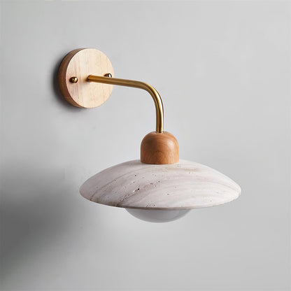 Siya Travertine Dome Wall Light