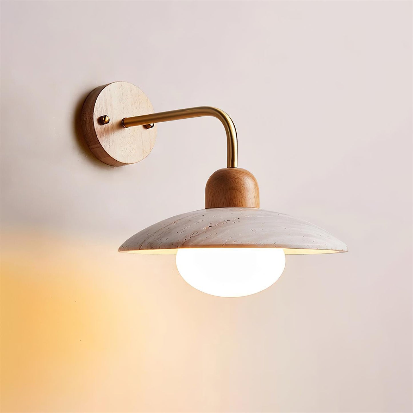 Siya Travertine Dome Wall Light