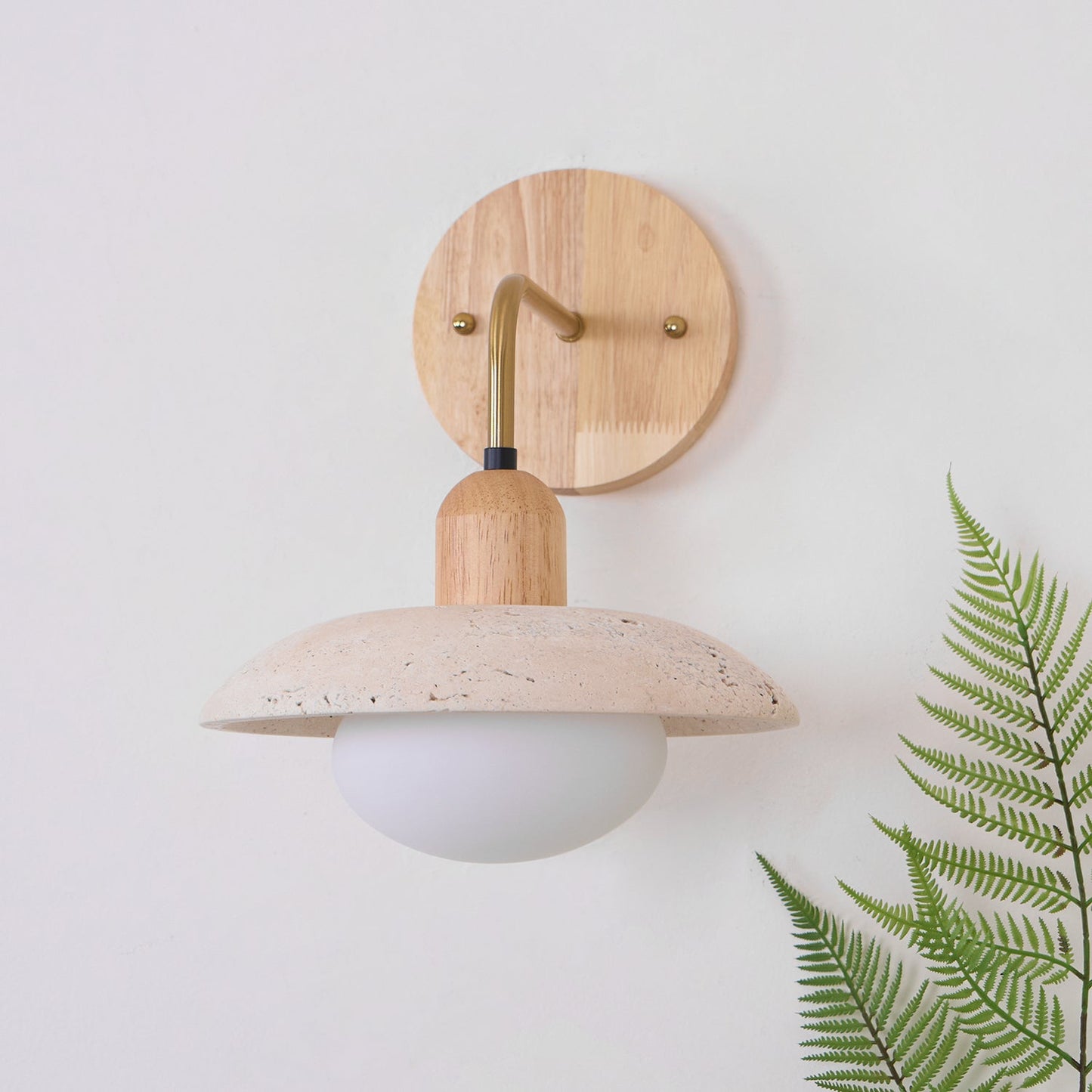 Siya Travertine Dome Wall Light