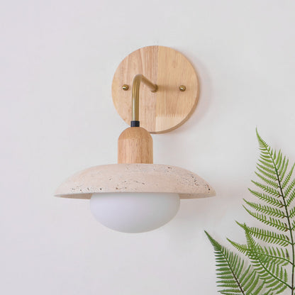 Siya Travertine Dome Wall Light