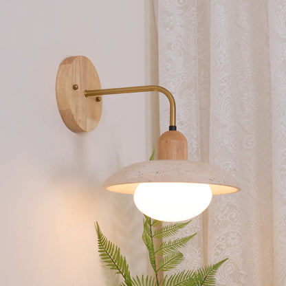 Siya Travertine Dome Wall Light