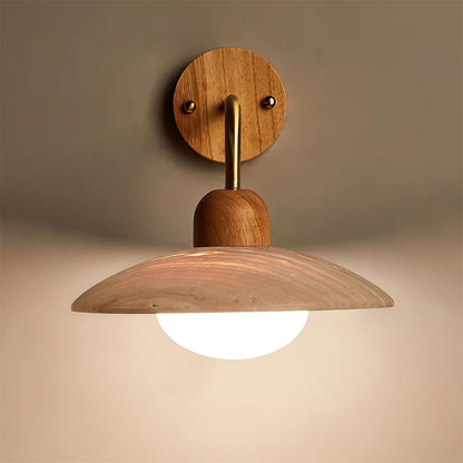 Siya Travertine Dome Wall Light
