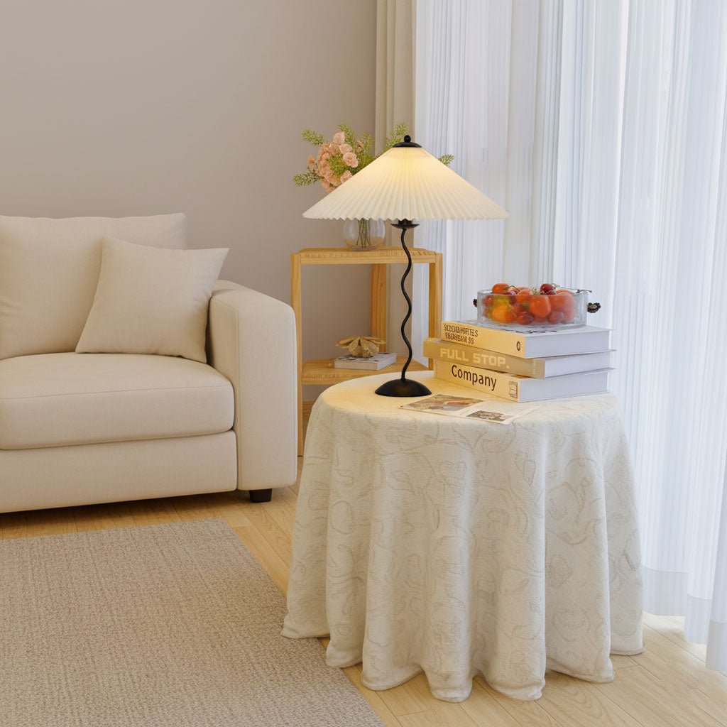 Colette Pleated Metal Table Lamp