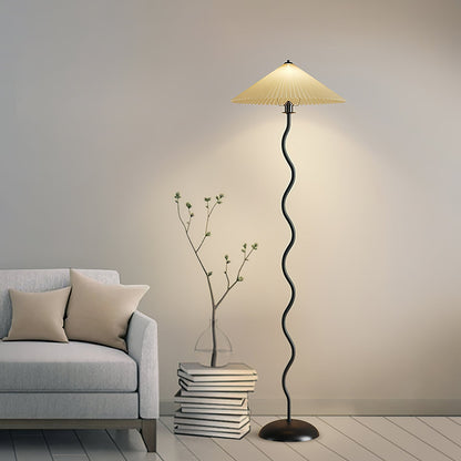 Colette Pleated Metal Floor Lamp