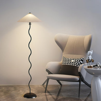 Colette Pleated Metal Floor Lamp