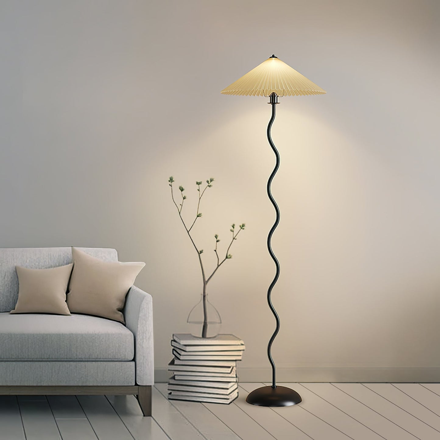 Colette Pleated Metal Floor Lamp