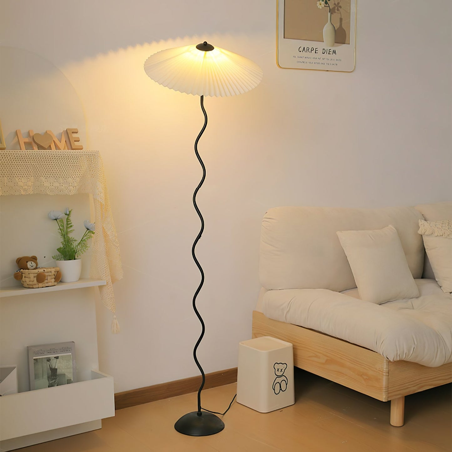 Colette Pleated Metal Floor Lamp
