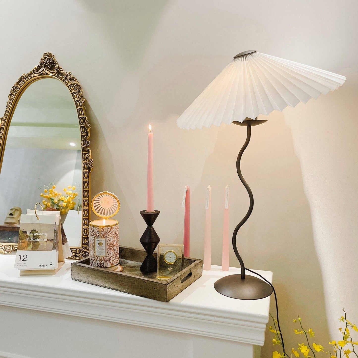 Colette Pleated Metal Table Lamp