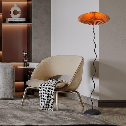 Colette Pleated Metal Floor Lamp