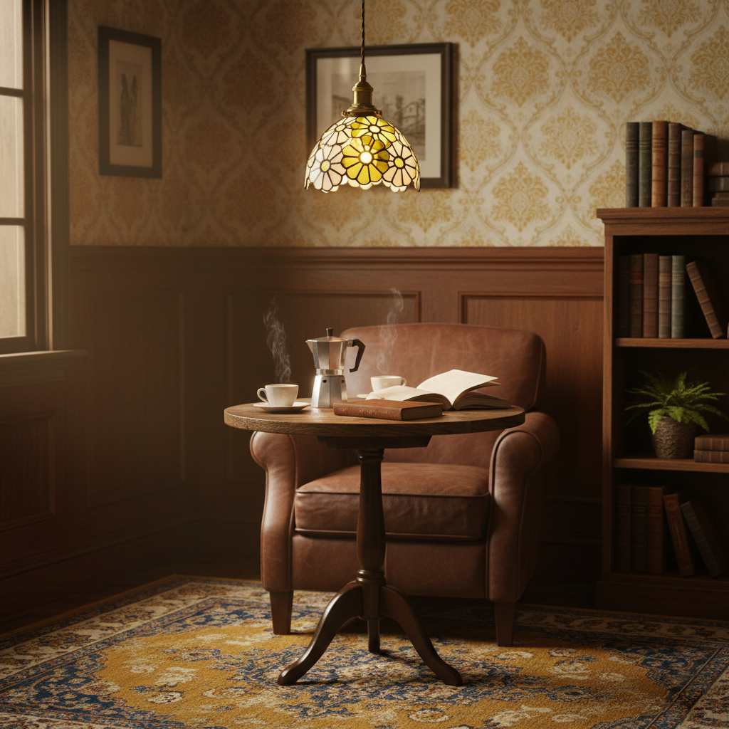 Avon Floral Glass Pendant Light