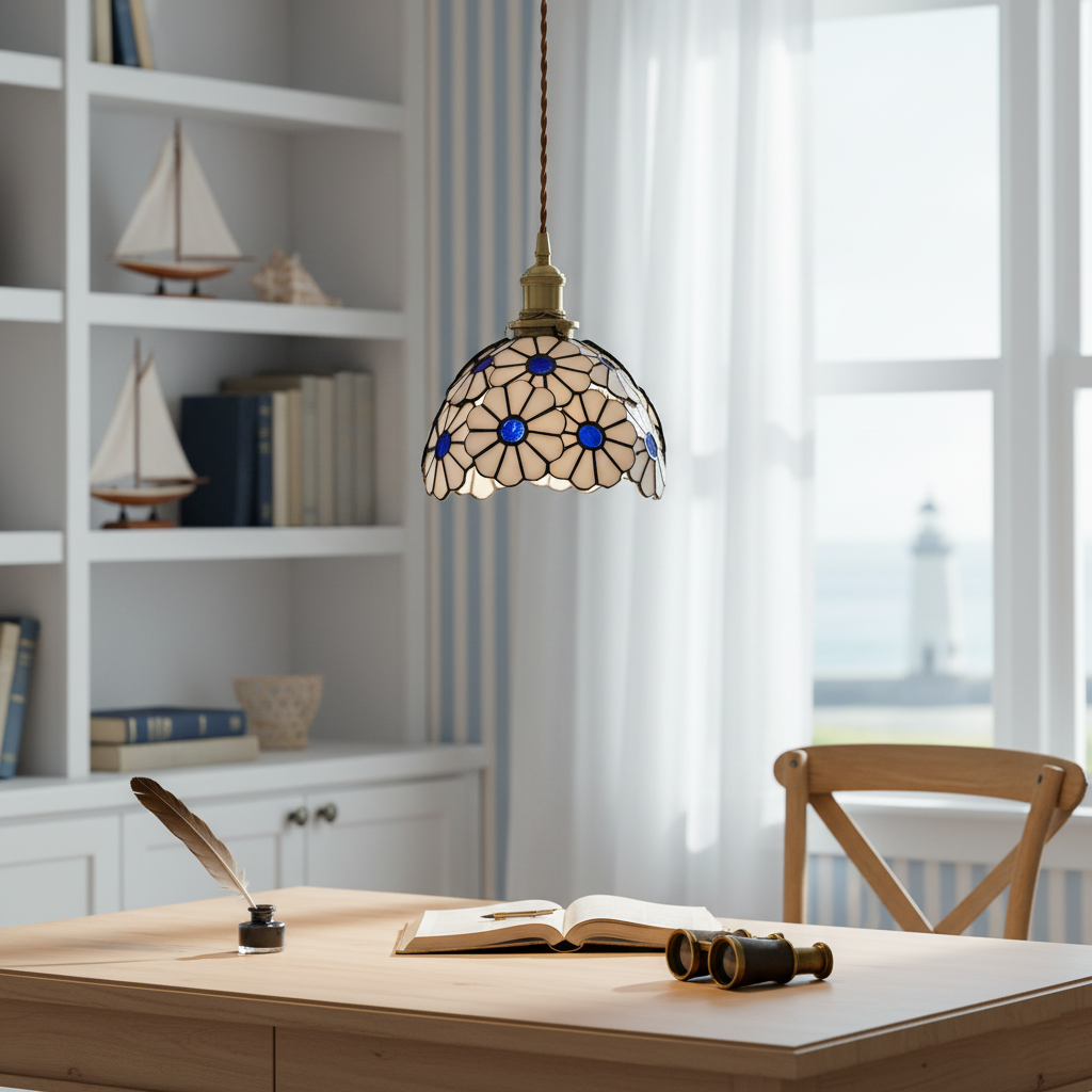 Avon Floral Glass Pendant Light