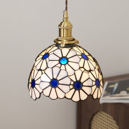 Avon Floral Glass Pendant Light