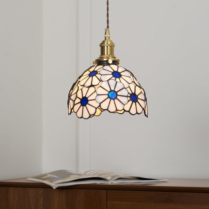 Avon Floral Glass Pendant Light