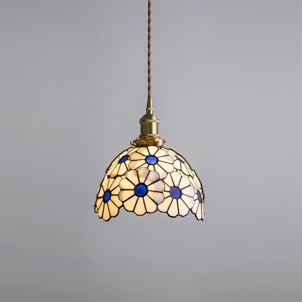 Avon Floral Glass Pendant Light
