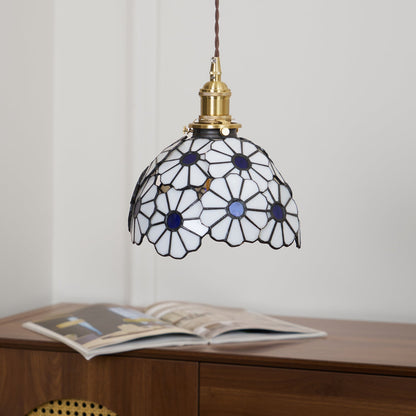 Avon Floral Glass Pendant Light