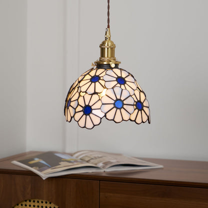 Avon Floral Glass Pendant Light