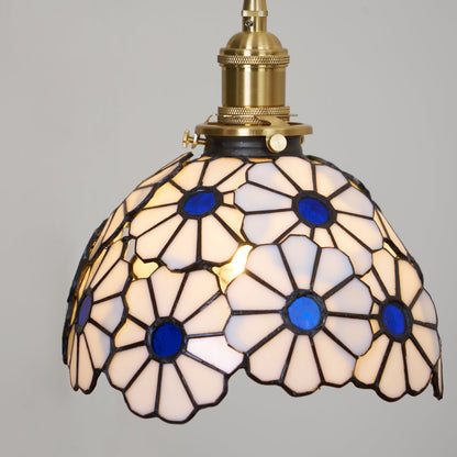 Avon Floral Glass Pendant Light