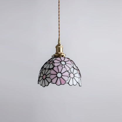 Avon Floral Glass Pendant Light