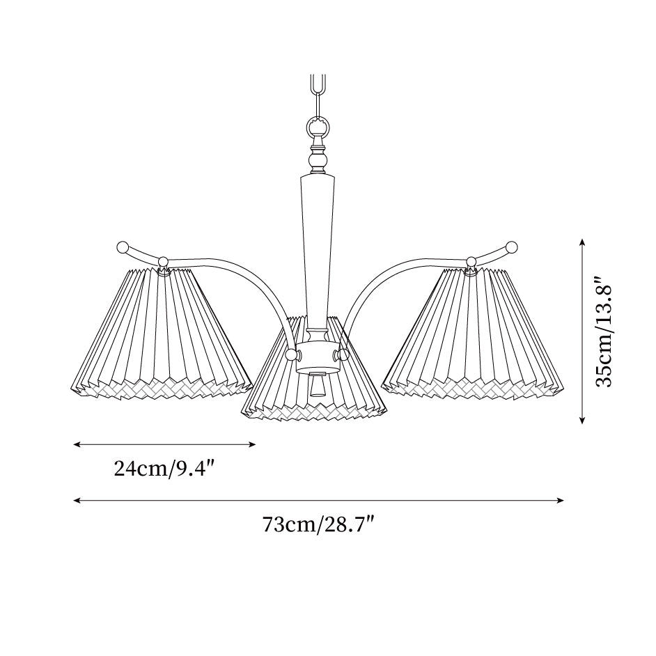 Colette Pleated Chandelier