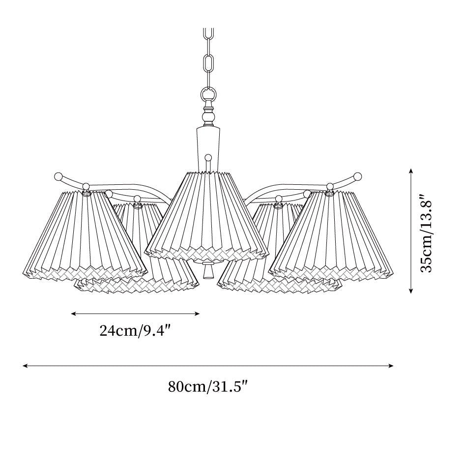 Colette Pleated Chandelier