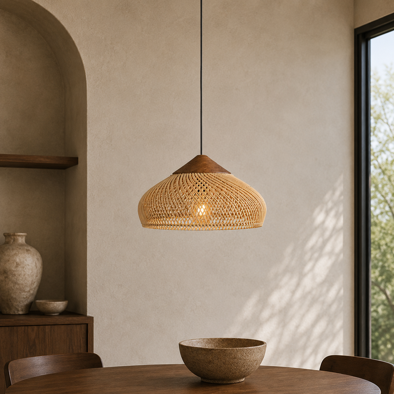 Tavero Rattan Pendant Light
