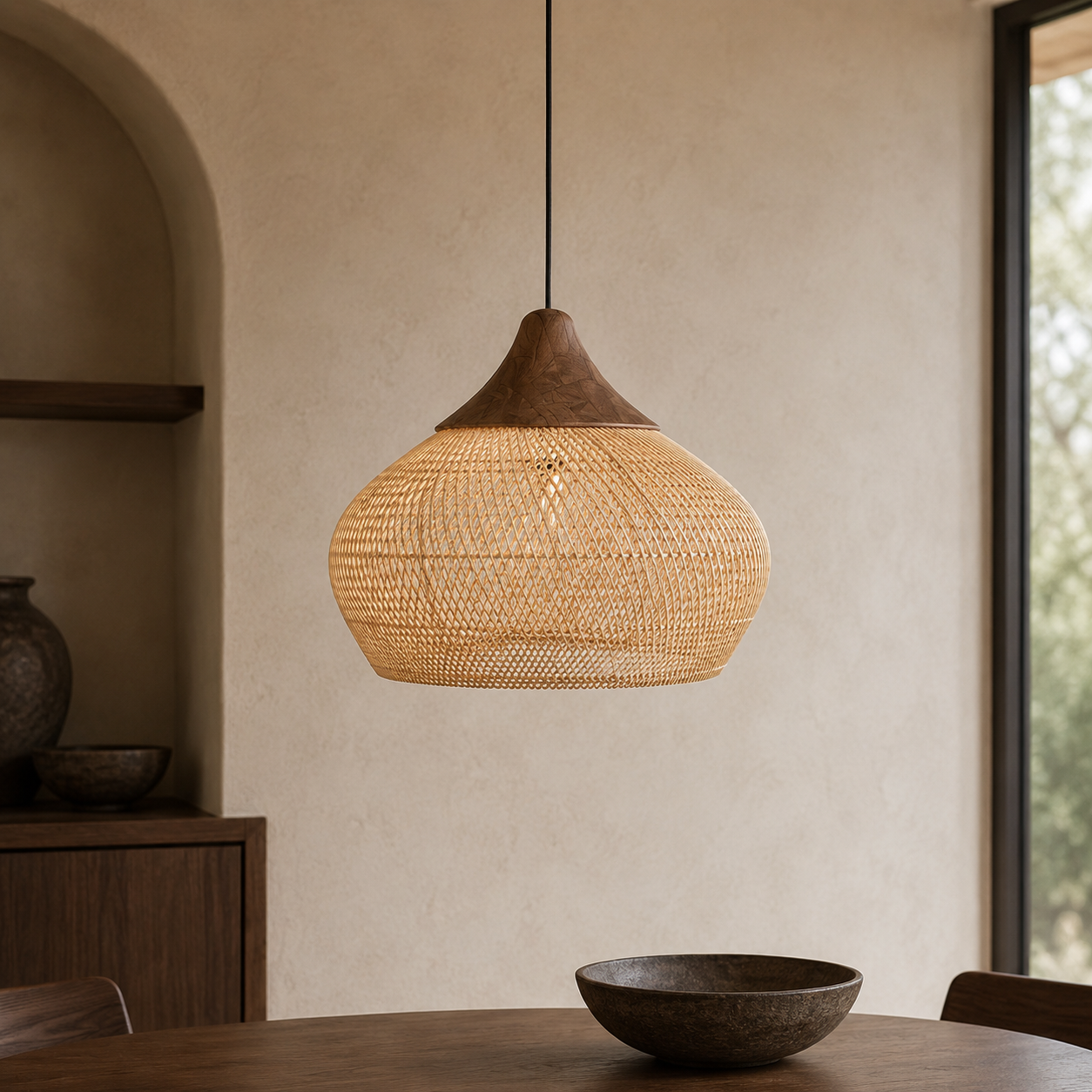 Tavero Rattan Pendant Light