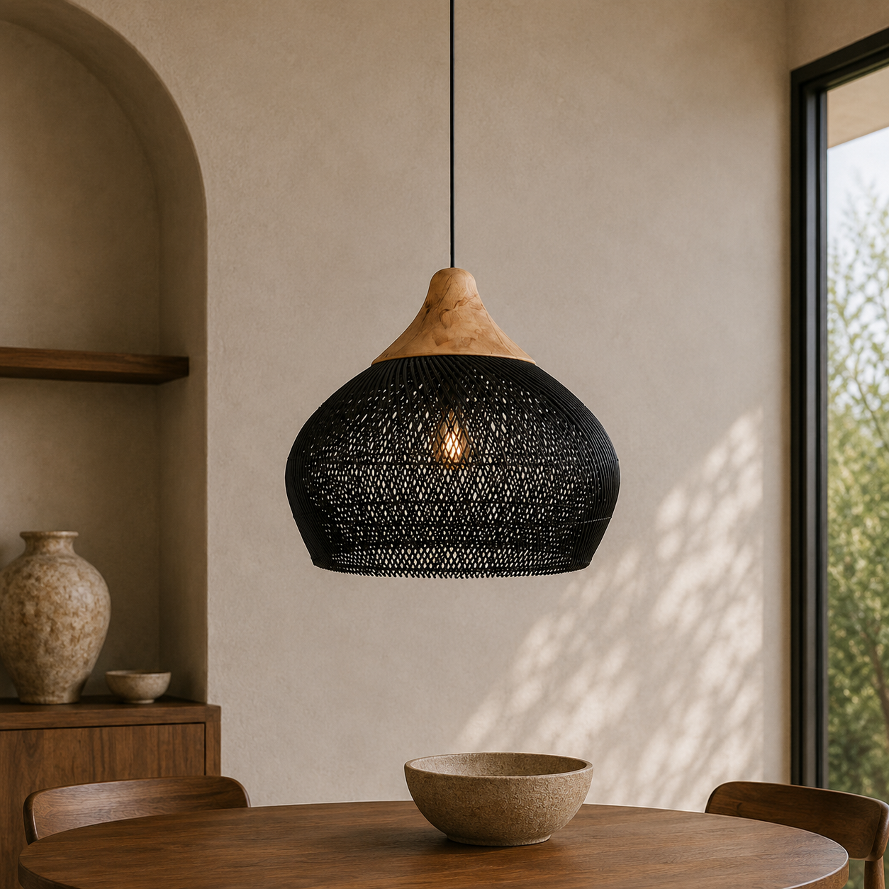 Tavero Rattan Pendant Light