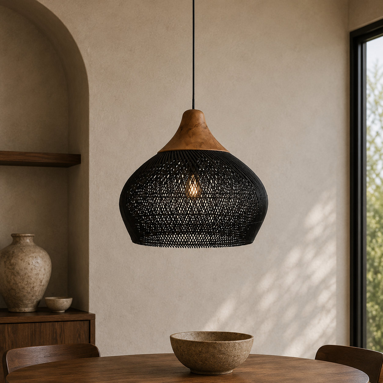Tavero Rattan Pendant Light