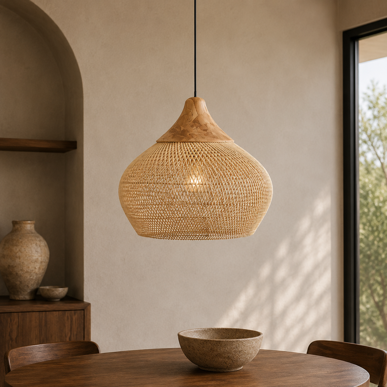 Tavero Rattan Pendant Light