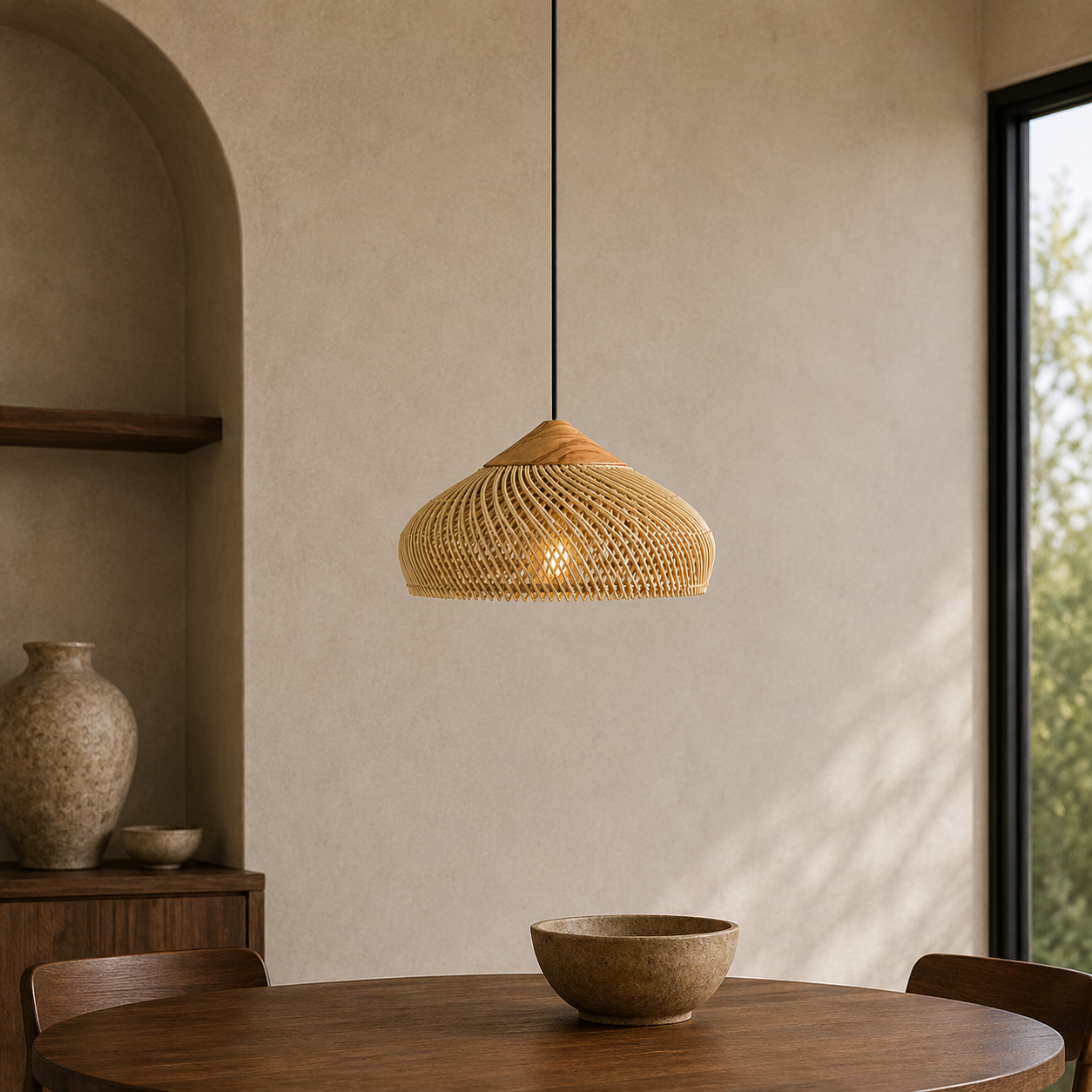 Tavero Rattan Pendant Light