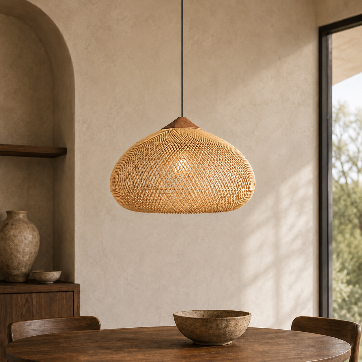 Tavero Rattan Pendant Light