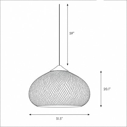 Tavero Rattan Pendant Light